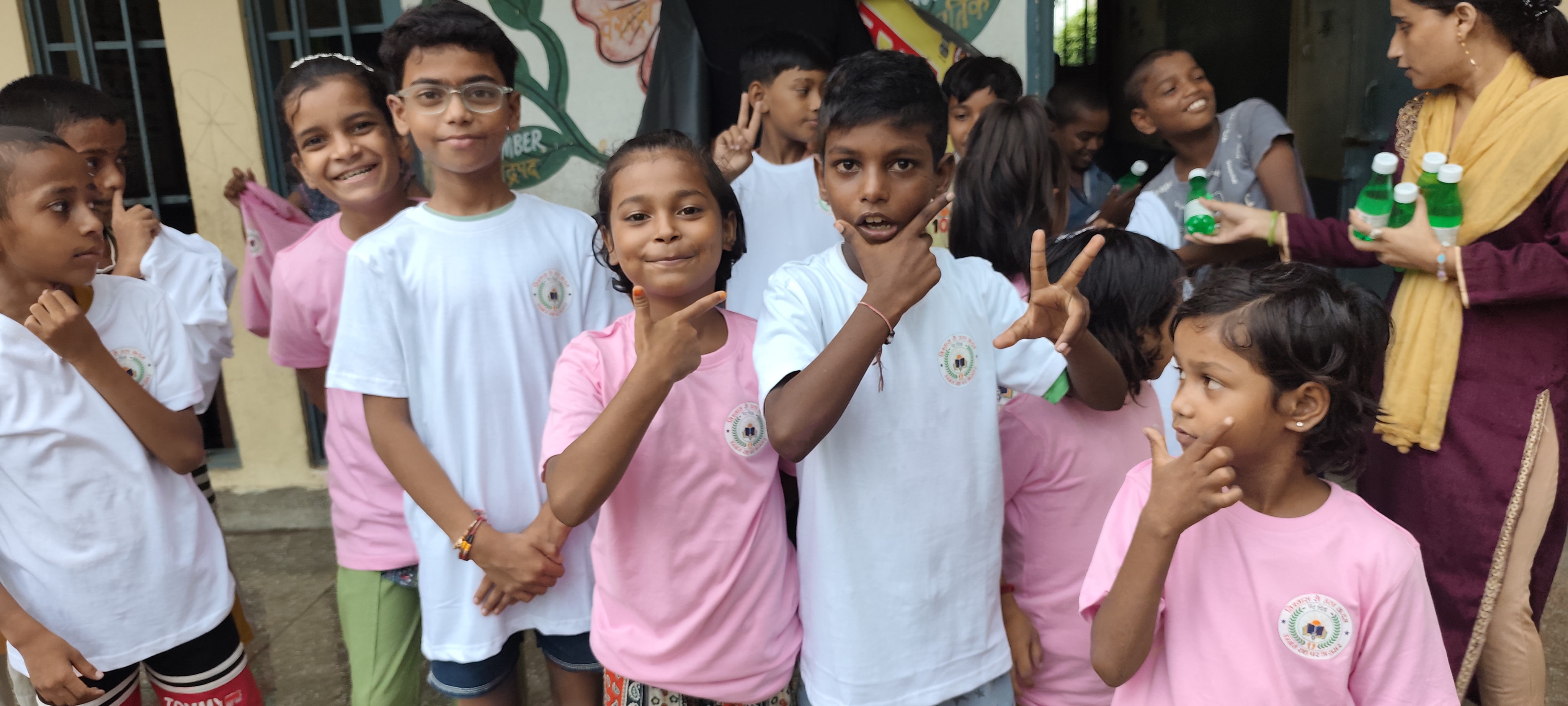 Children studying together